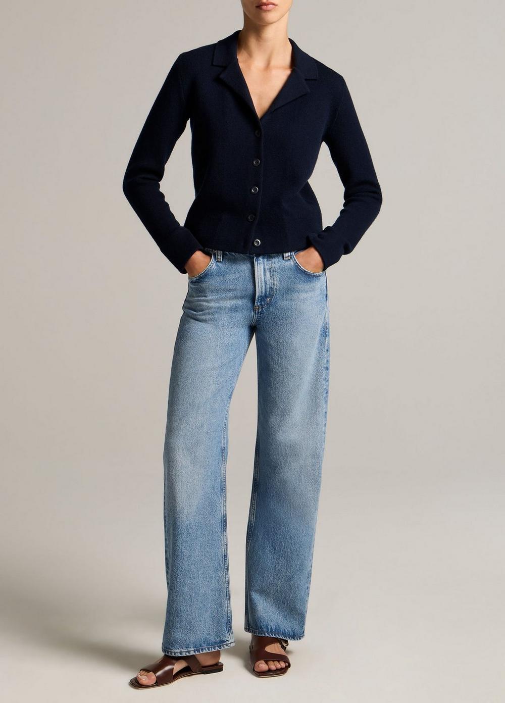 Vince Notch-Collar Double-Face Wool-Blend Cardigan - Cardigans