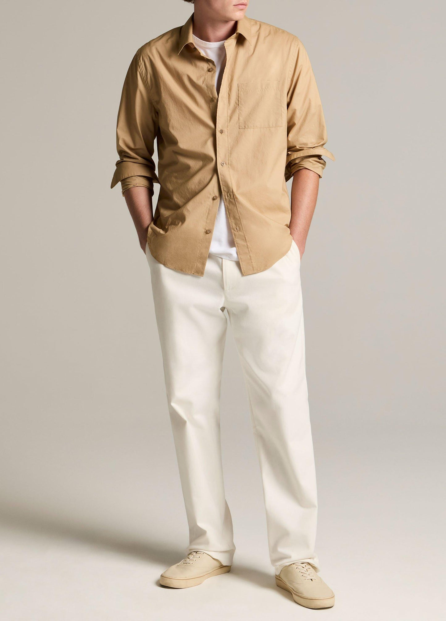 Vince Cotton Poplin Button-Front Shirt - Long Sleeve