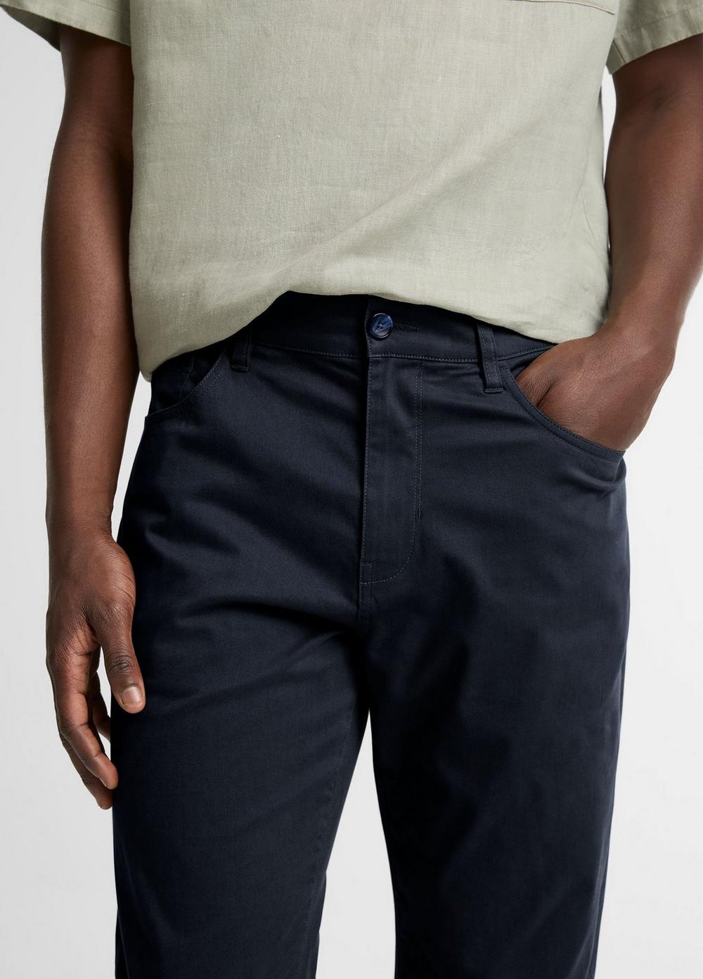 Vince Dylan Slim 5-Pocket Cotton Sateen Pant - Trousers