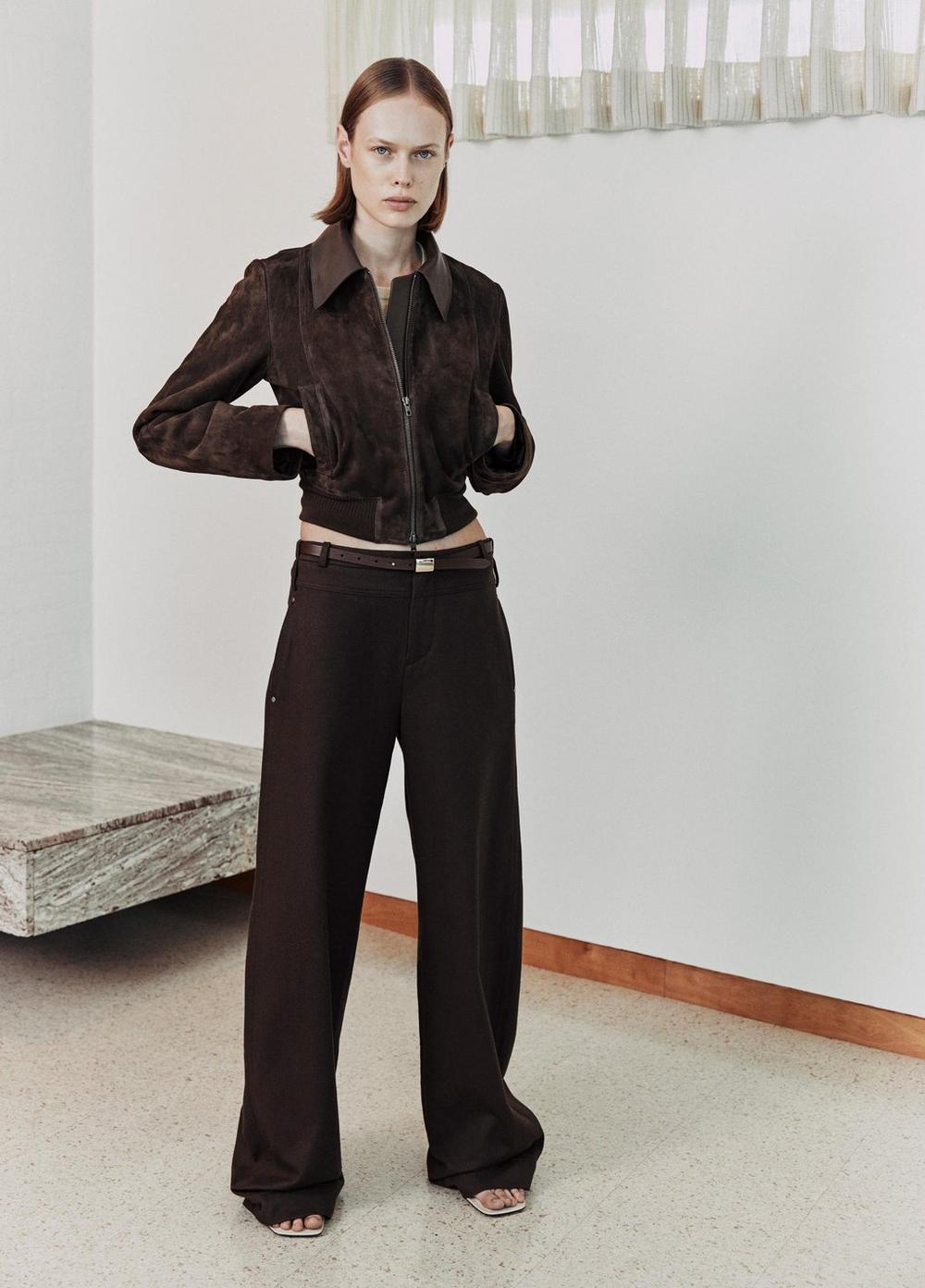 Vince Suede Shrunken Bomber Jacket - Jackets