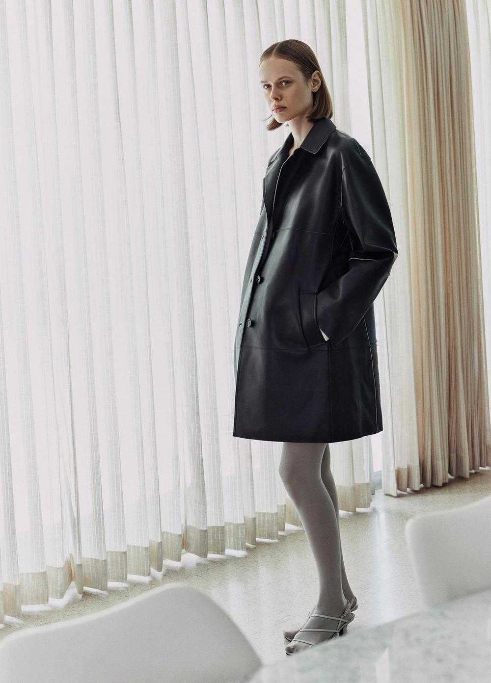 Vince Bonded Leather Coat - Coats