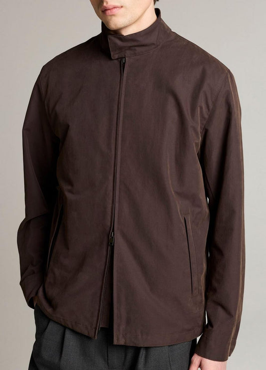 Vince Cotton-Nylon Band-Collar Windbreaker - Jackets