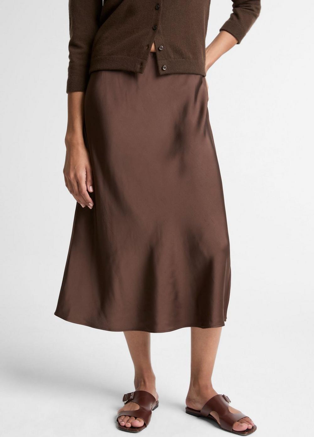 Vince Matte Satin Slip Skirt - Dresses & Skirts