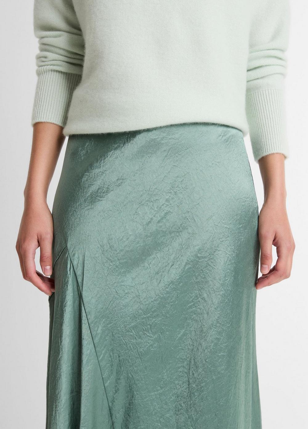 Vince Paneled Satin Bias Skirt - Dresses & Skirts