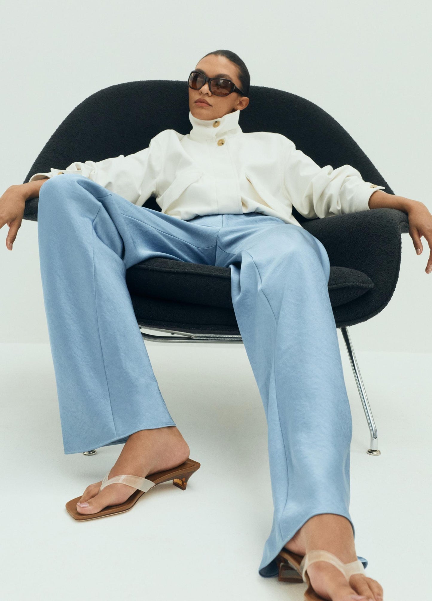 Vince Colette High-Rise Fluid Satin Bias Pant - Pants & Shorts