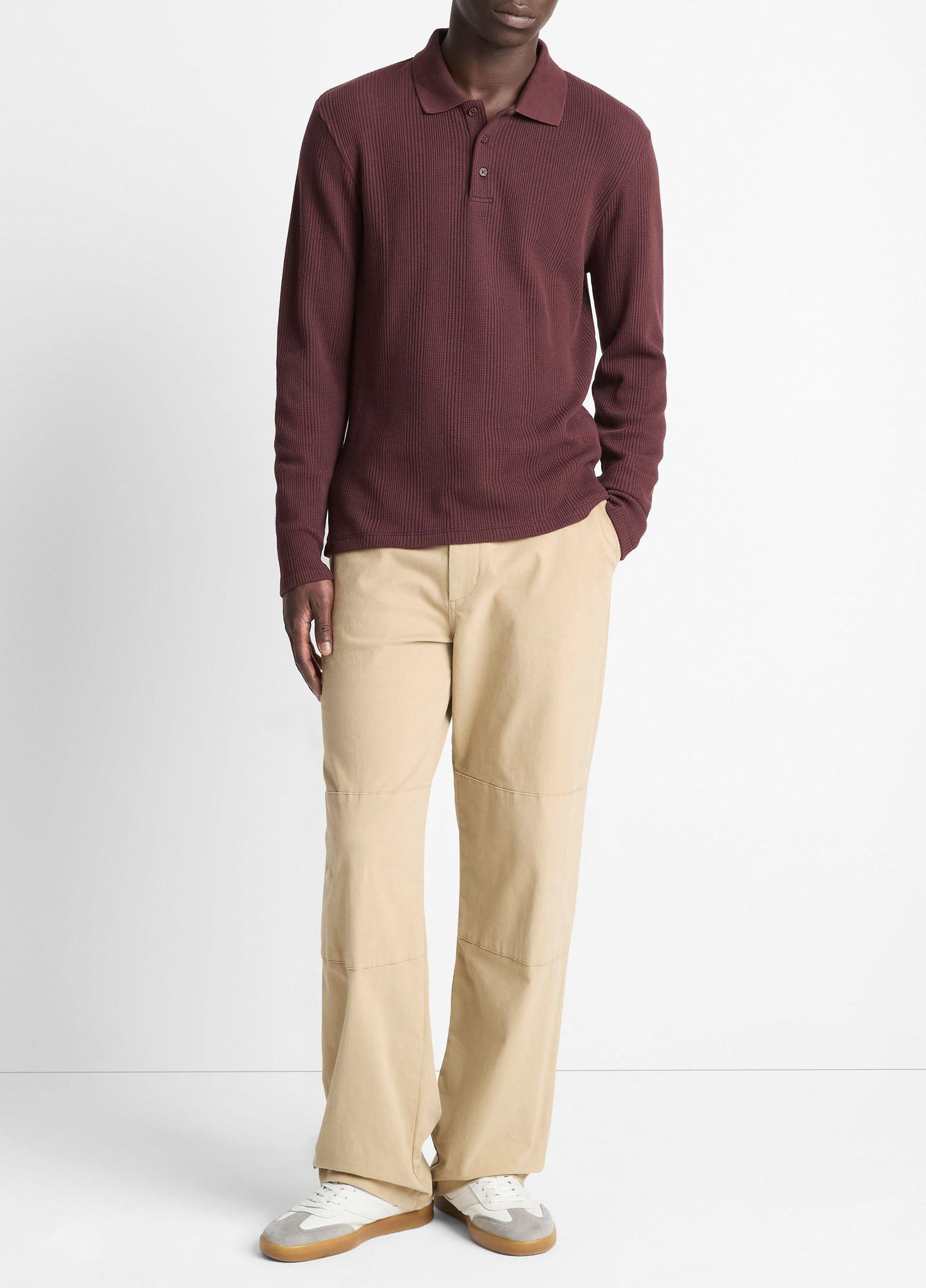 Vince Variegated Cotton Polo Shirt - Shirts