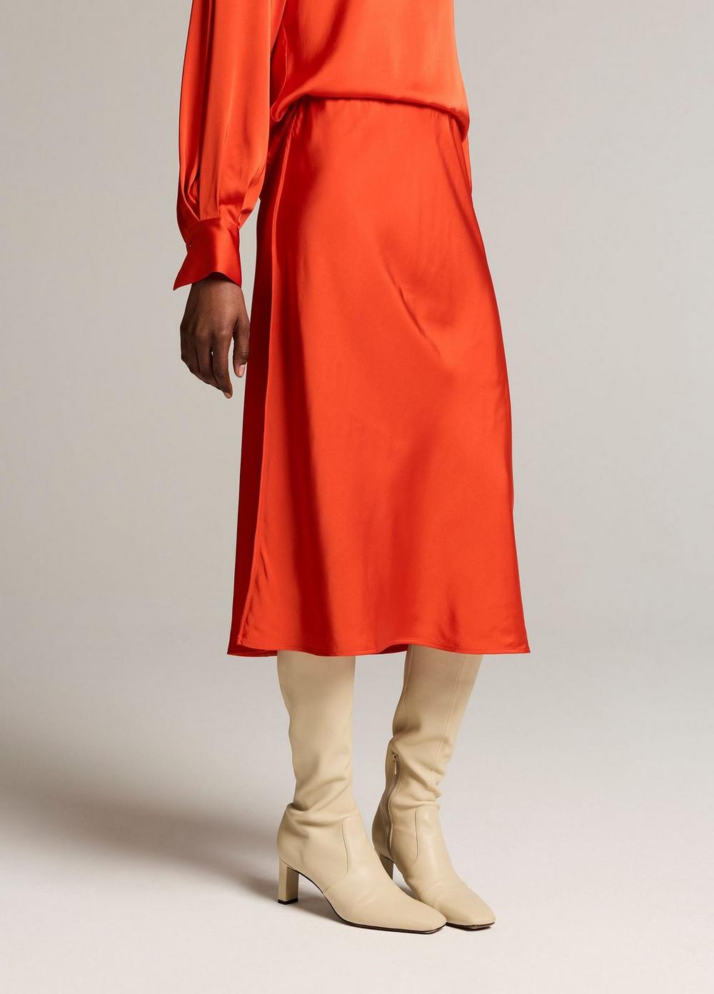 Vince Matte Satin Slip Skirt - Skirts