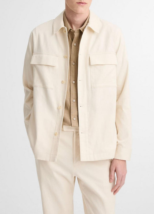Vince Italian Linen-Cotton Chore Coat - Coats