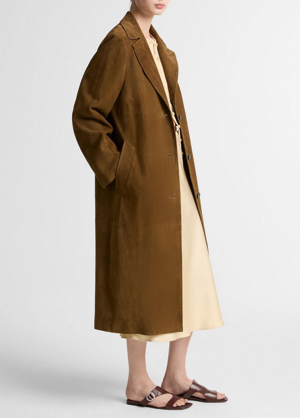 Vince Suede Long Coat - Coats