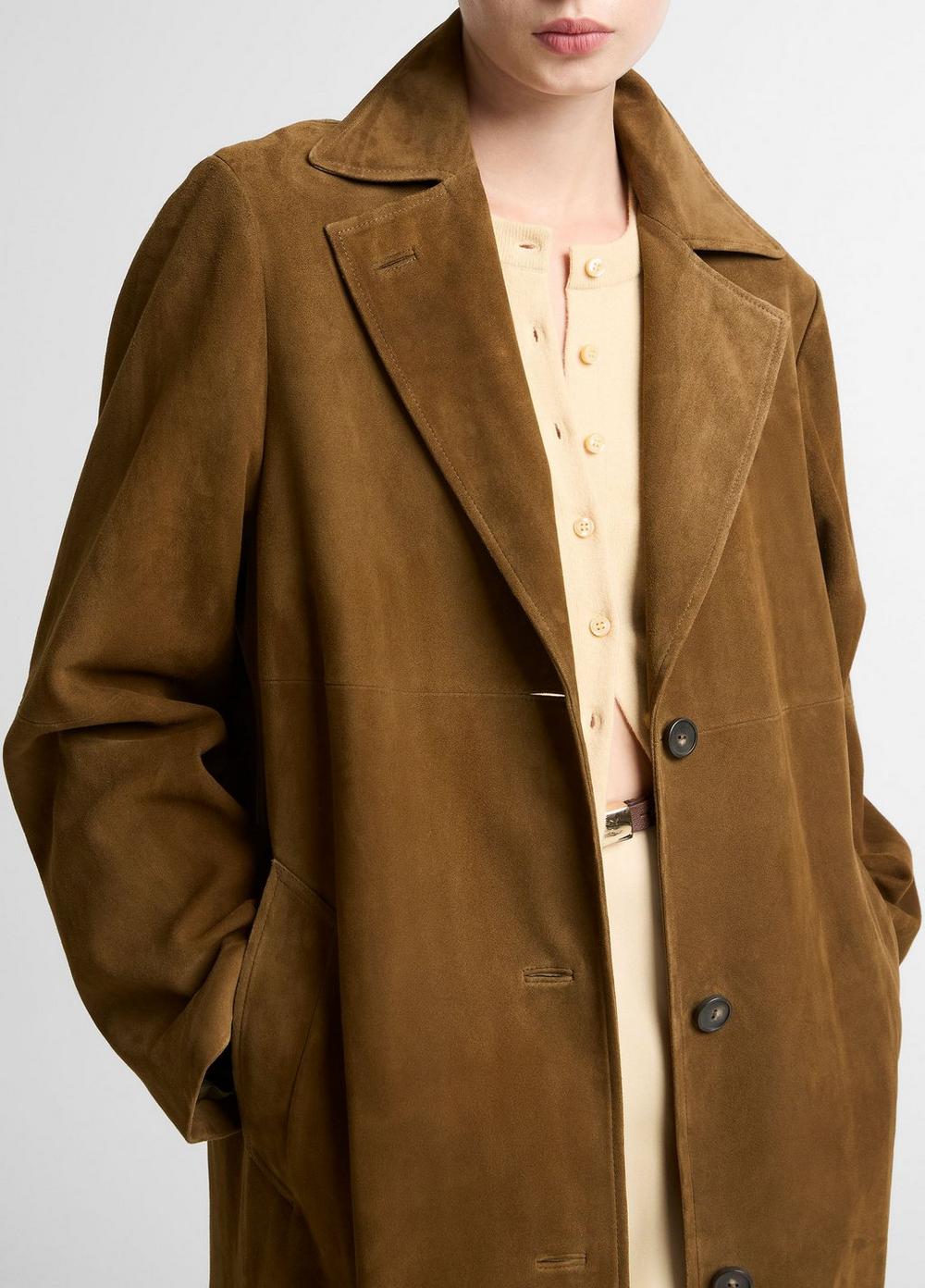 Vince Suede Long Coat - Coats