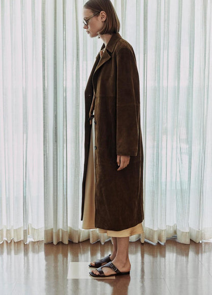 Vince Suede Long Coat - Coats
