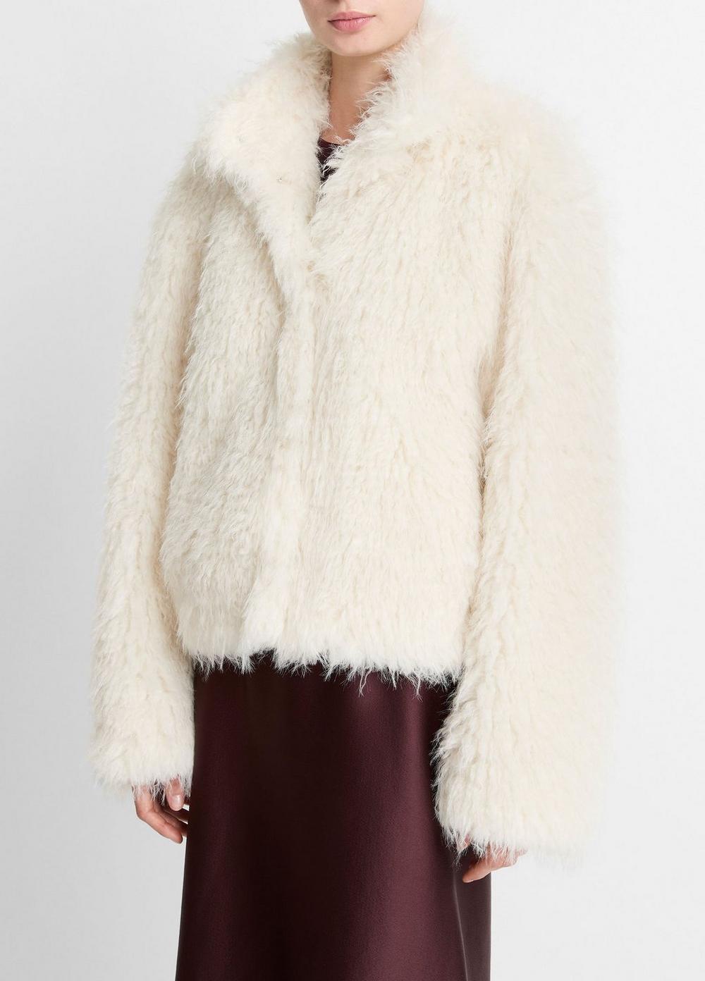 Vince Shaggy Faux-Fur Jacket - Jackets & Outerwear