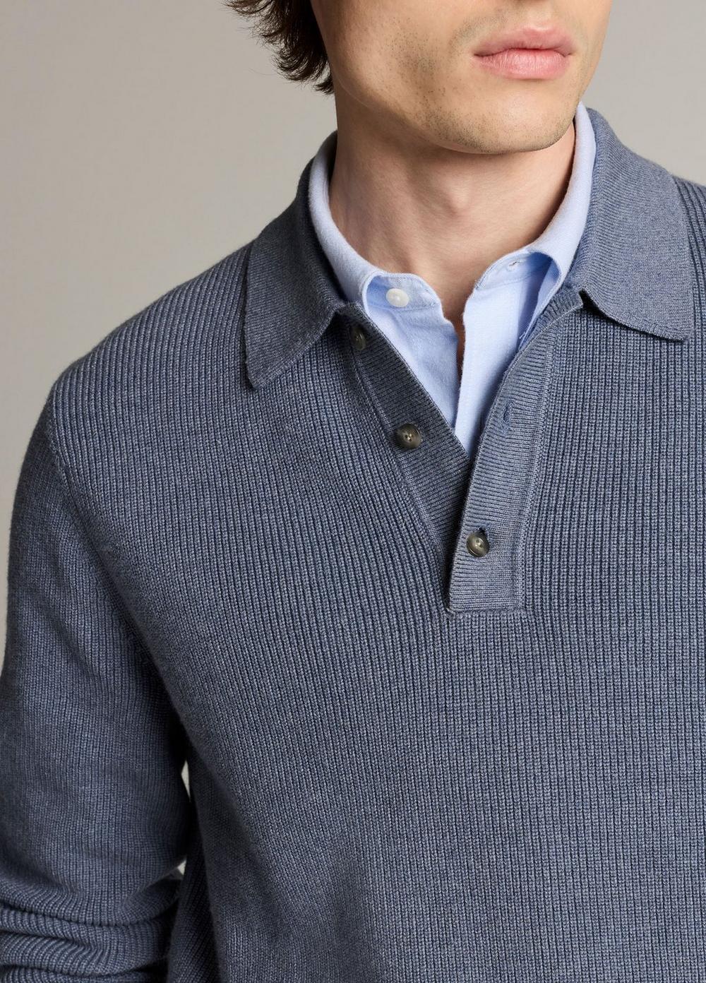 Vince Heirloom Shaker Cotton-Cashmere Polo Sweater - Cashmere