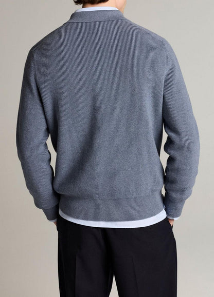 Vince Heirloom Shaker Cotton-Cashmere Polo Sweater - Cashmere