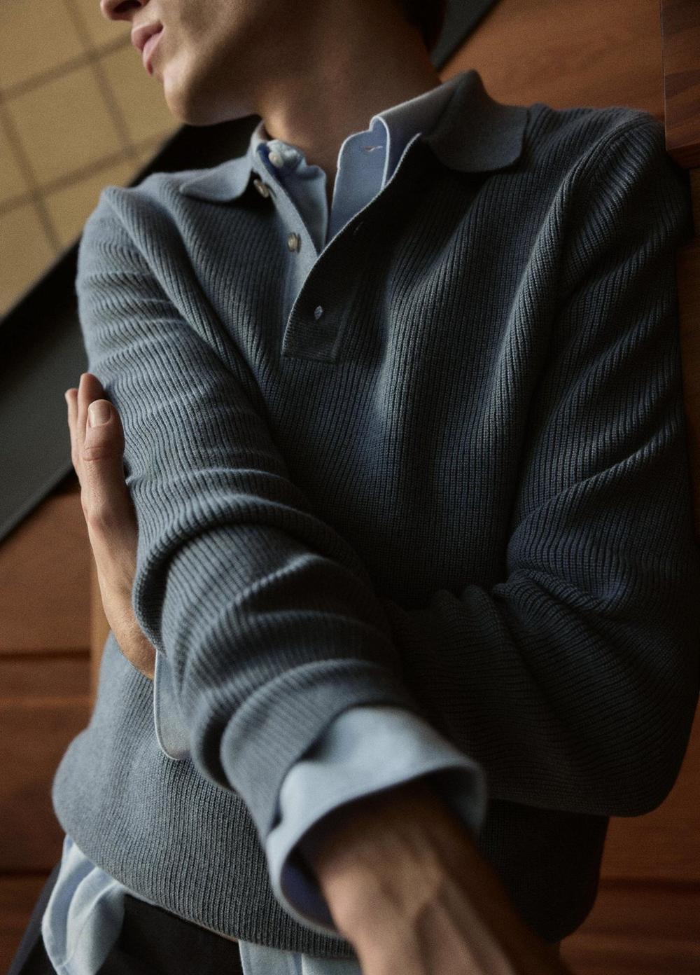 Vince Heirloom Shaker Cotton-Cashmere Polo Sweater - Cashmere