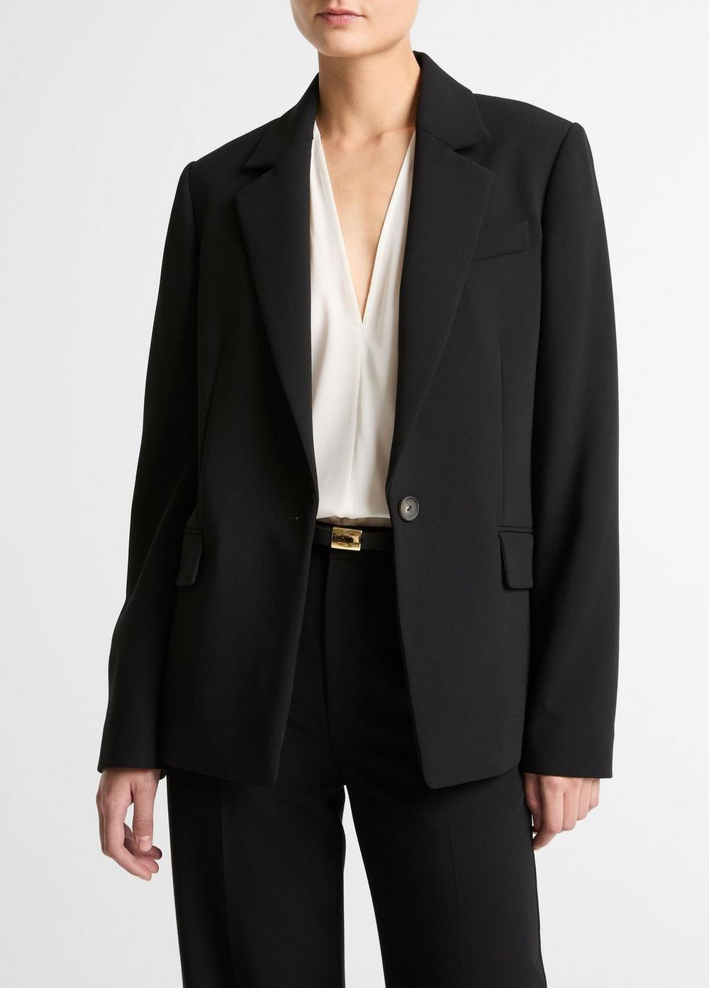 Vince Soft Sculpture Single-Breasted Blazer  - Jackets & Outerwear