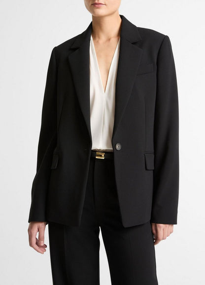 Vince Soft Sculpture Single-Breasted Blazer  - Jackets & Outerwear
