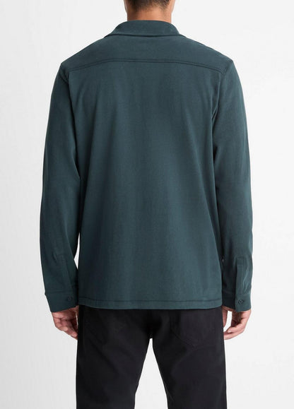 Vince Sueded Cotton Jersey Button-Front Shirt - Shirts