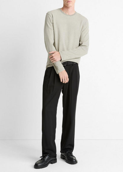 Vince Striped Double-Knit Pima Cotton Long-Sleeve T-Shirt - Tees & Hoodies