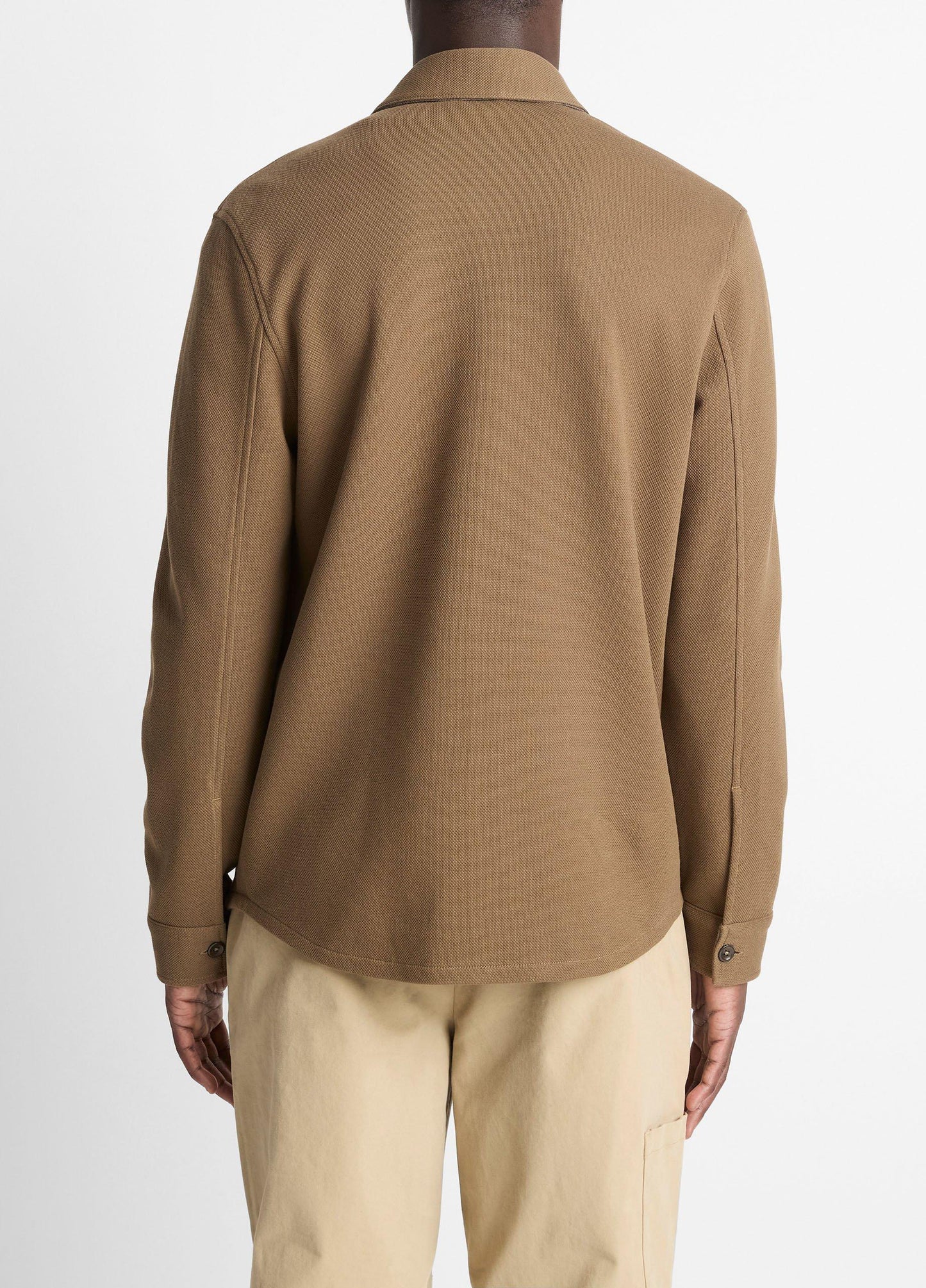 Vince Double-Knit Cotton-Blend Piqué Shirt Jacket - Jackets & Outerwear