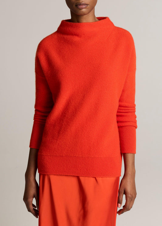 Vince Plush Cashmere Funnel-Neck Sweater - Turtleneck