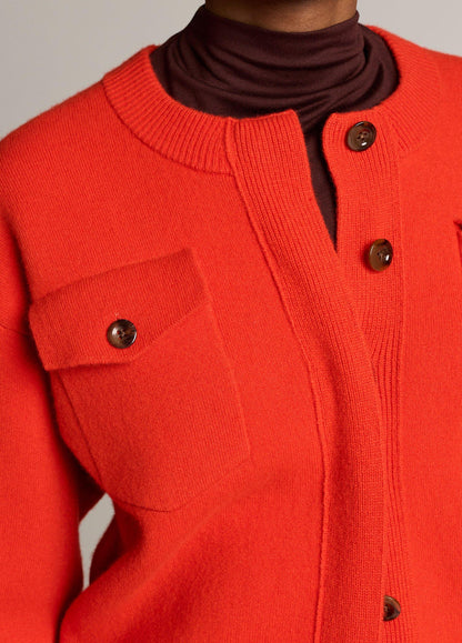 Vince Flap Pocket Wool-Blend Sweater Jacket - Cardigans