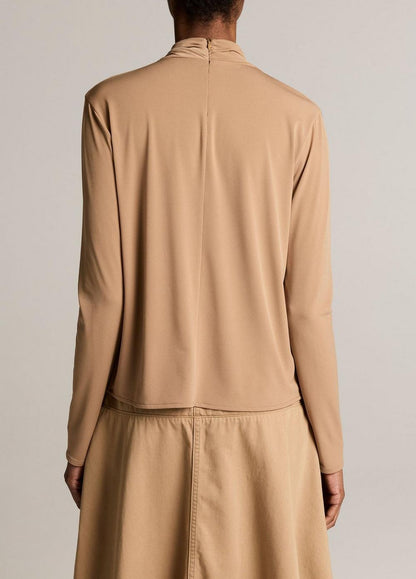 Vince Draped-Neck Long-Sleeve Top - Long Sleeve
