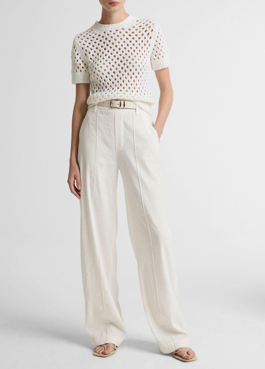 Vince Joan High-Rise Linen-Blend Pull-On Pant - Trousers