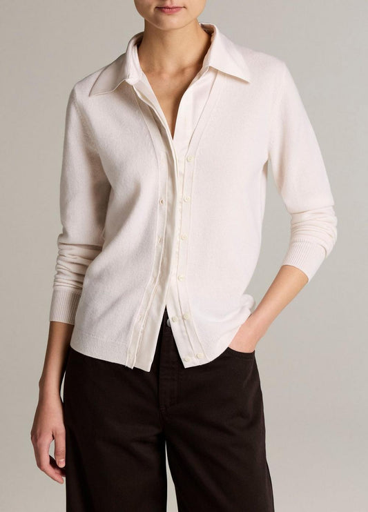 Vince Satin-Trimmed Cashmere Collared Cardigan - Cardigans