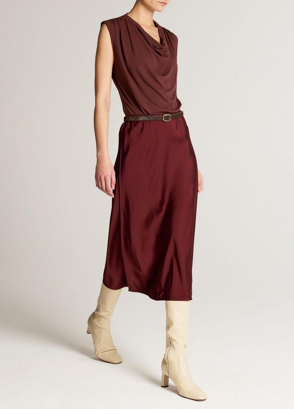 Vince Matte Satin Slip Skirt - Skirts