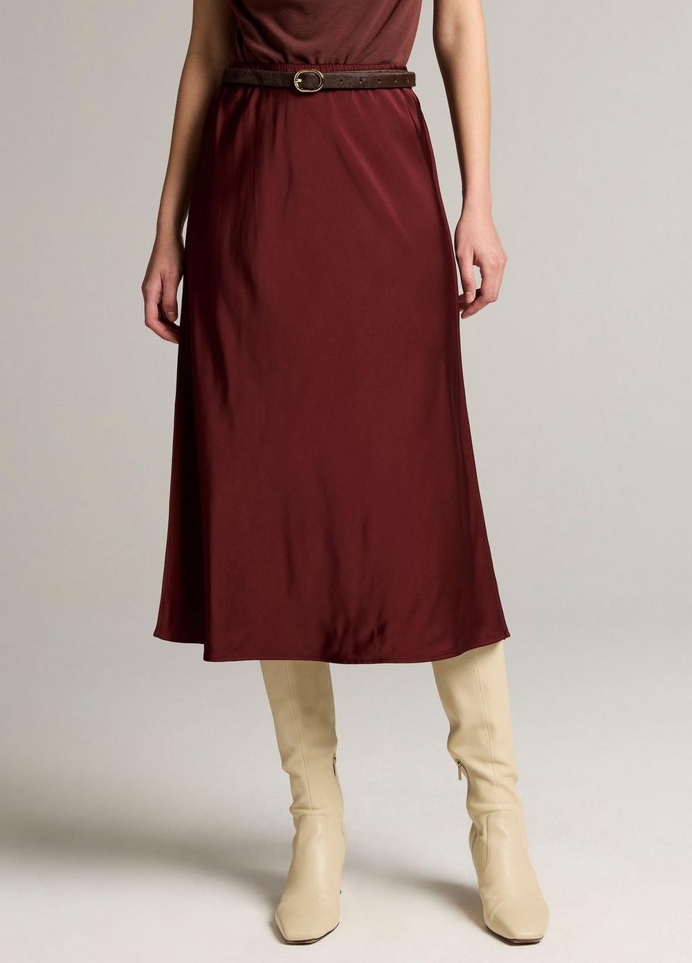 Vince Matte Satin Slip Skirt - Skirts