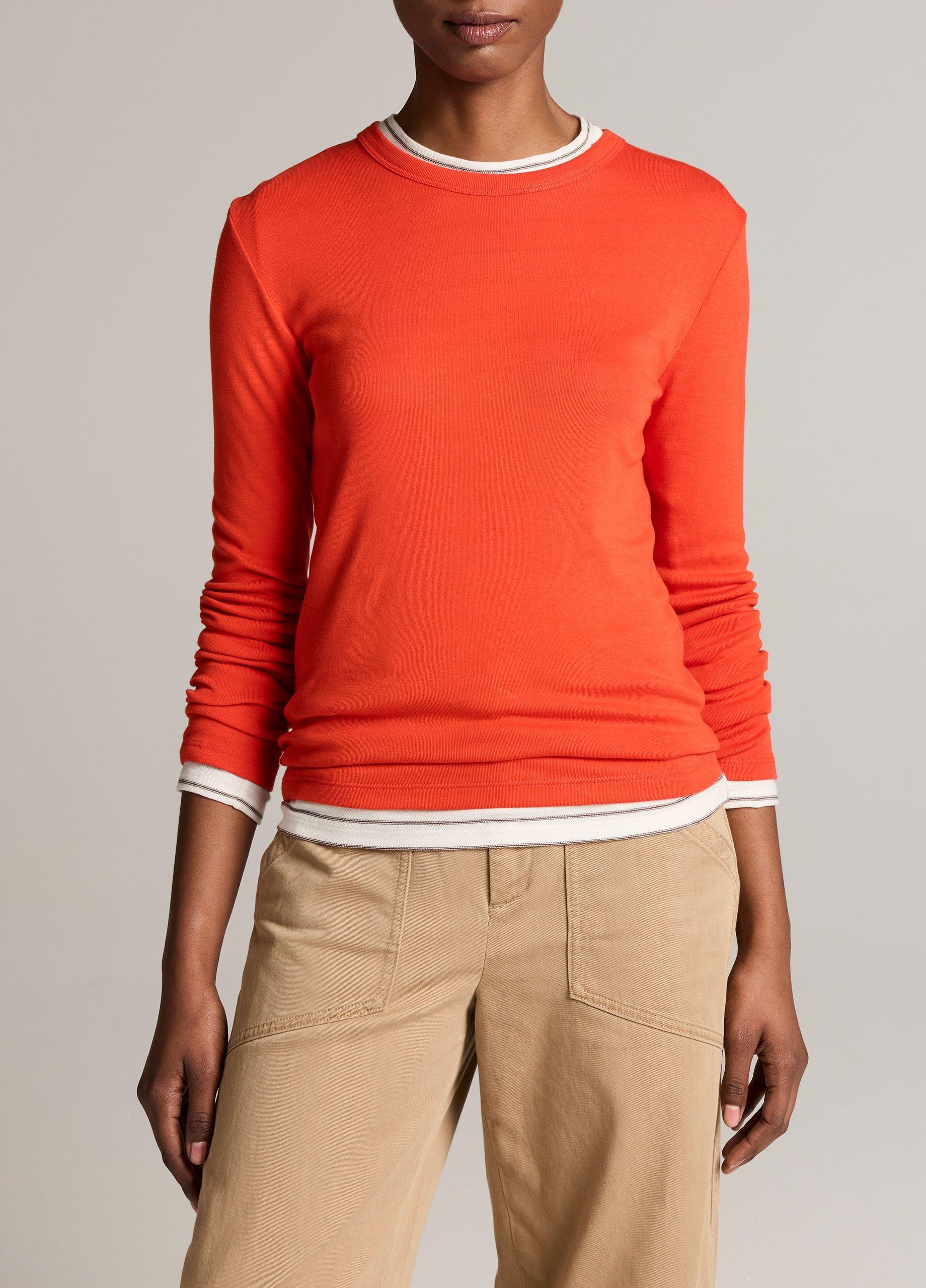Vince Essential Pima Cotton-Blend Long-Sleeve T-Shirt - Long Sleeve