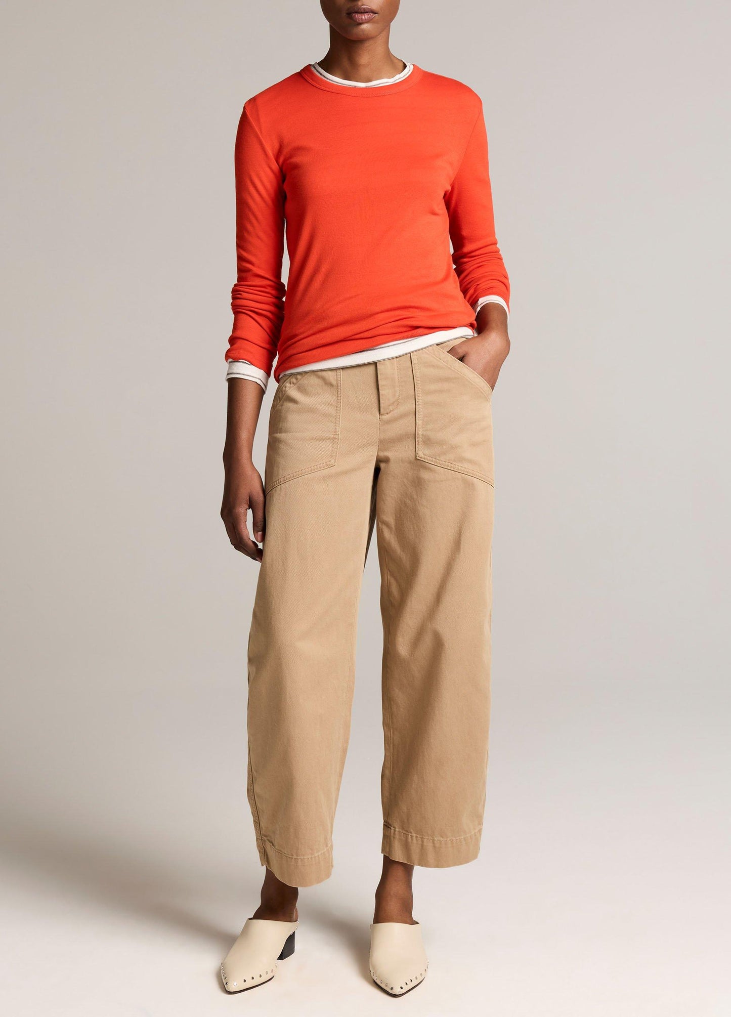 Vince Essential Pima Cotton-Blend Long-Sleeve T-Shirt - Long Sleeve