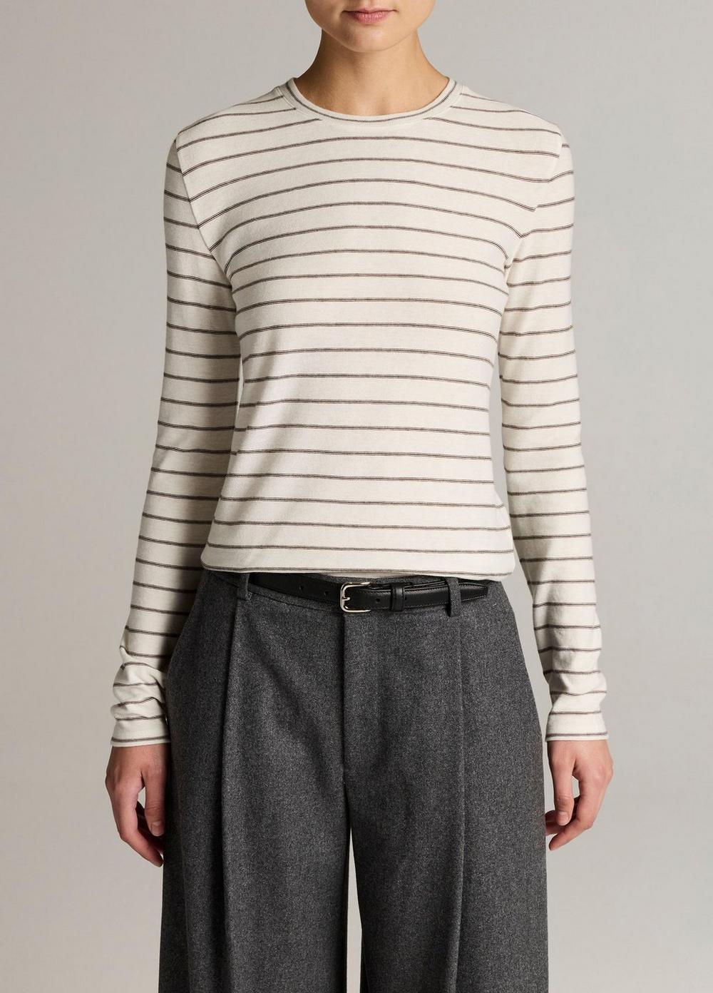 Vince Striped Cotton Long-Sleeve T-Shirt - Long Sleeve