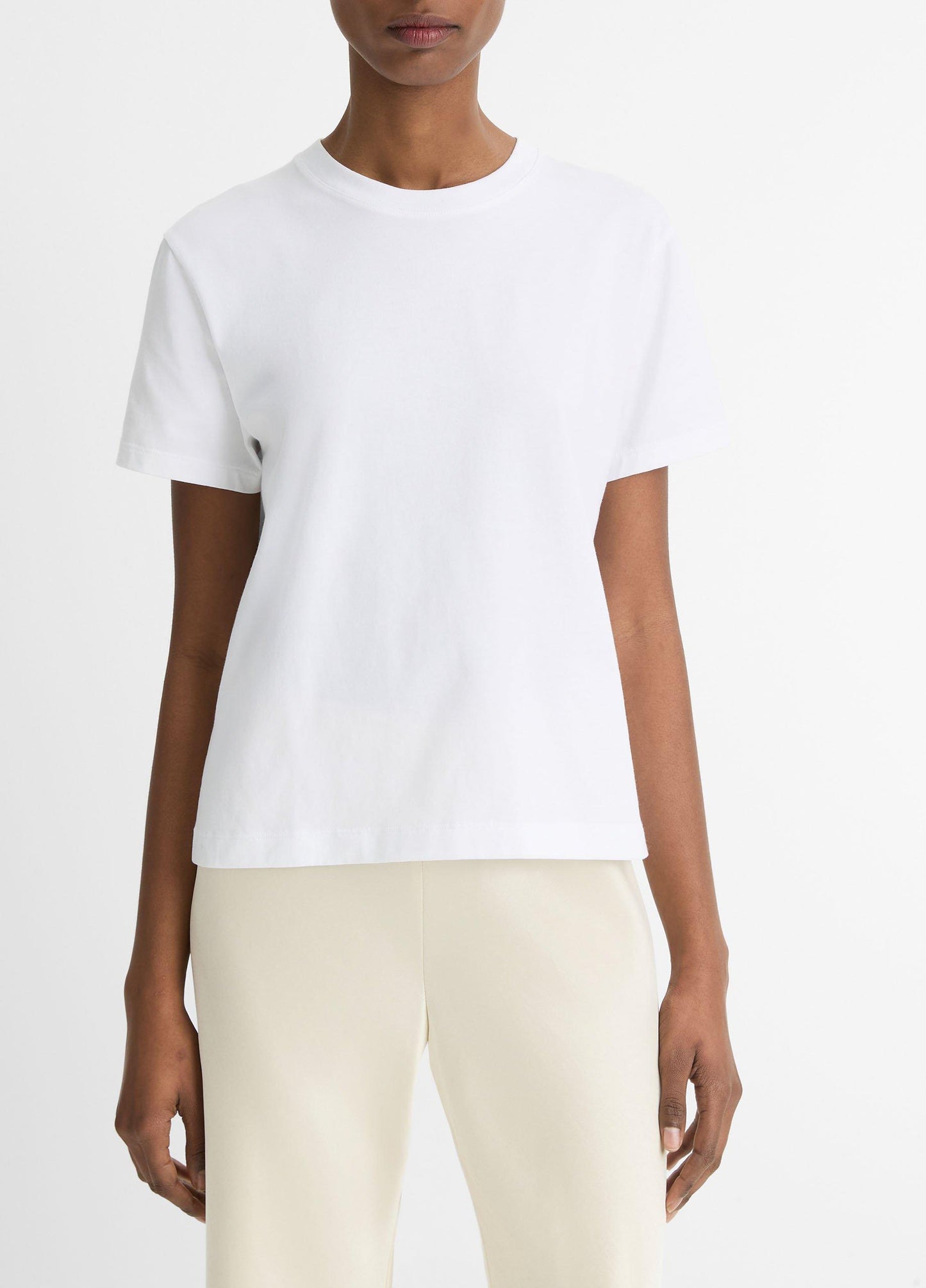 Vince Pima Cotton Crew Neck T-Shirt - Short Sleeve