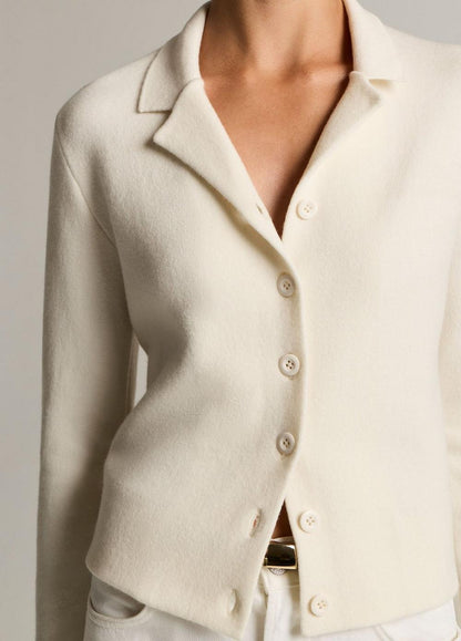 Vince Notch-Collar Double-Face Wool-Blend Cardigan - Cardigans