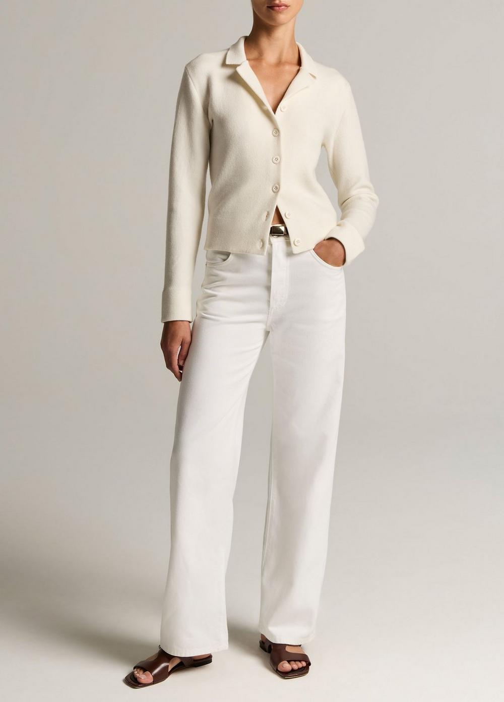 Vince Notch-Collar Double-Face Wool-Blend Cardigan - Cardigans