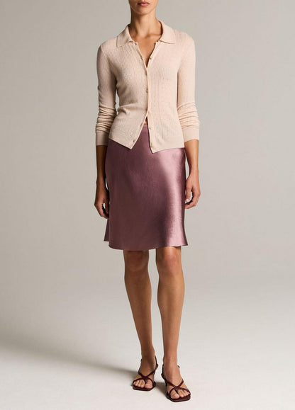 Vince Pointelle Wool Collared Cardigan - Cardigans