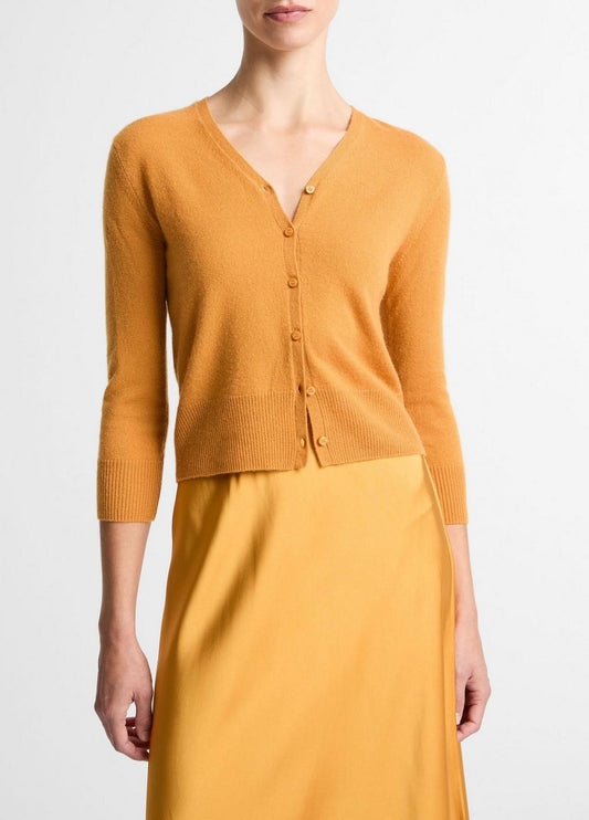 Vince Cashmere-Silk V-Neck Cardigan - V-Neck
