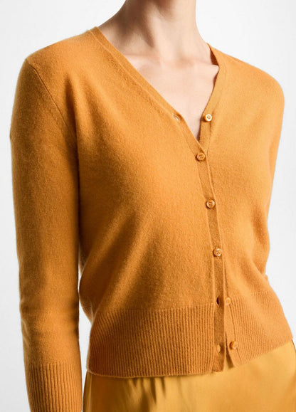 Vince Cashmere-Silk V-Neck Cardigan - V-Neck