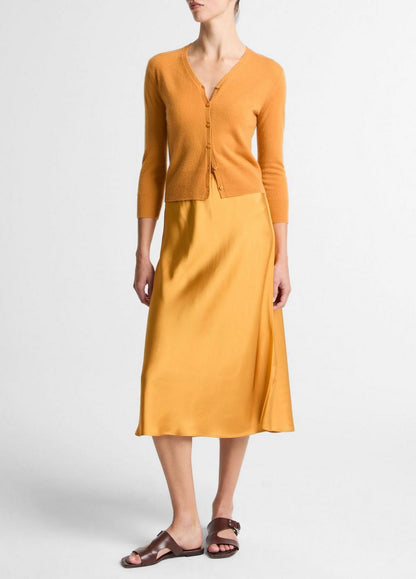 Vince Cashmere-Silk V-Neck Cardigan - V-Neck