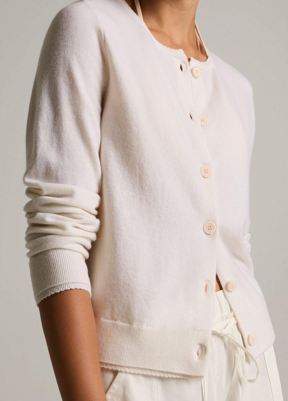 Vince Scallop-Trim Wool & Cashmere-Blend Cardigan - Cardigans
