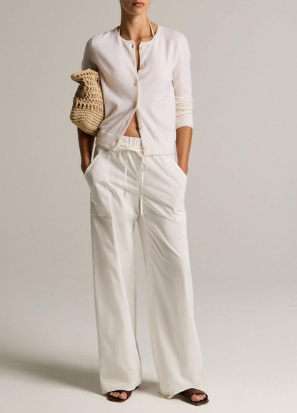 Vince Scallop-Trim Wool & Cashmere-Blend Cardigan - Cardigans