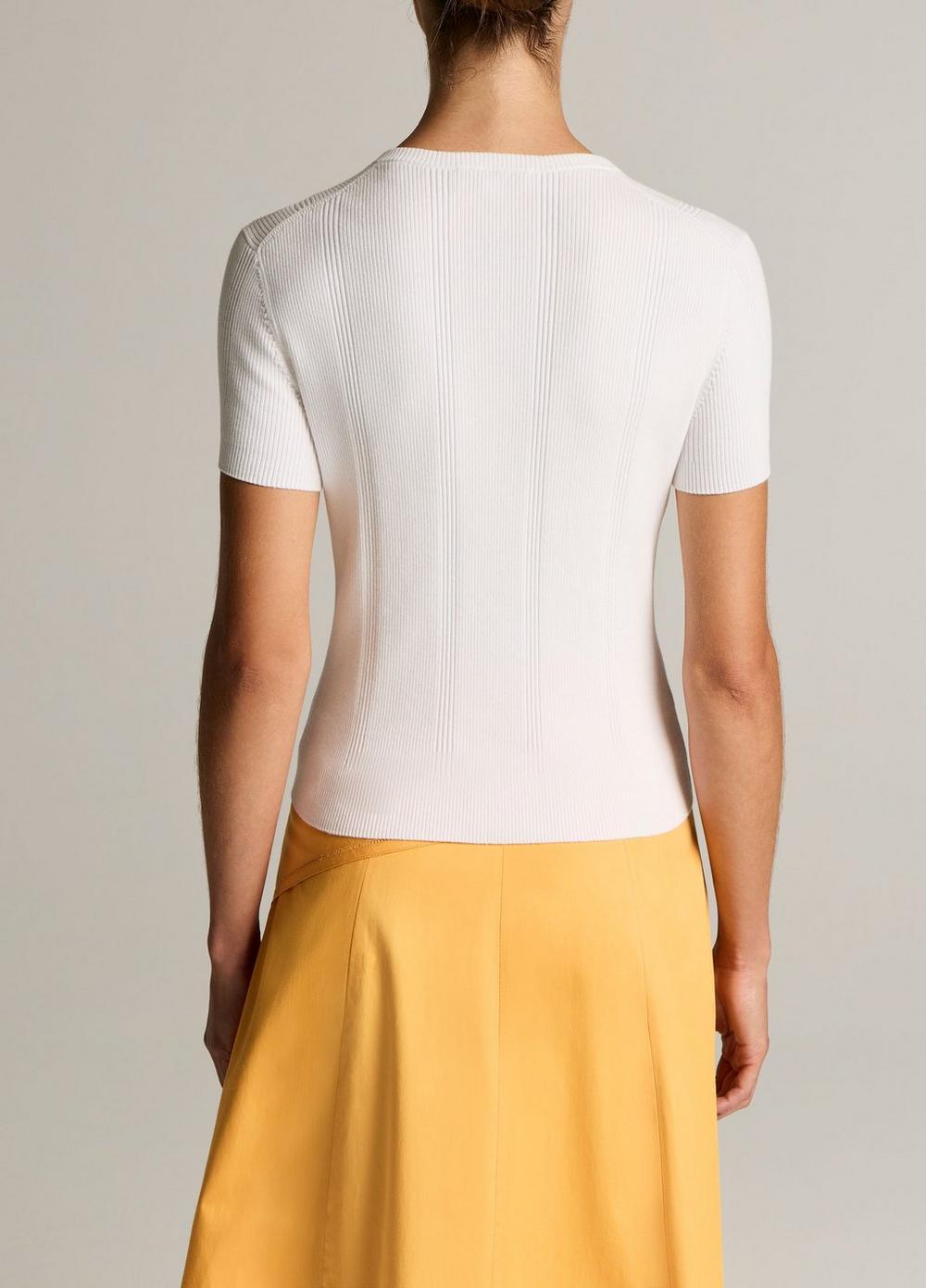 Vince Ribbed Cotton Short-Sleeve Cardigan - Cardigans