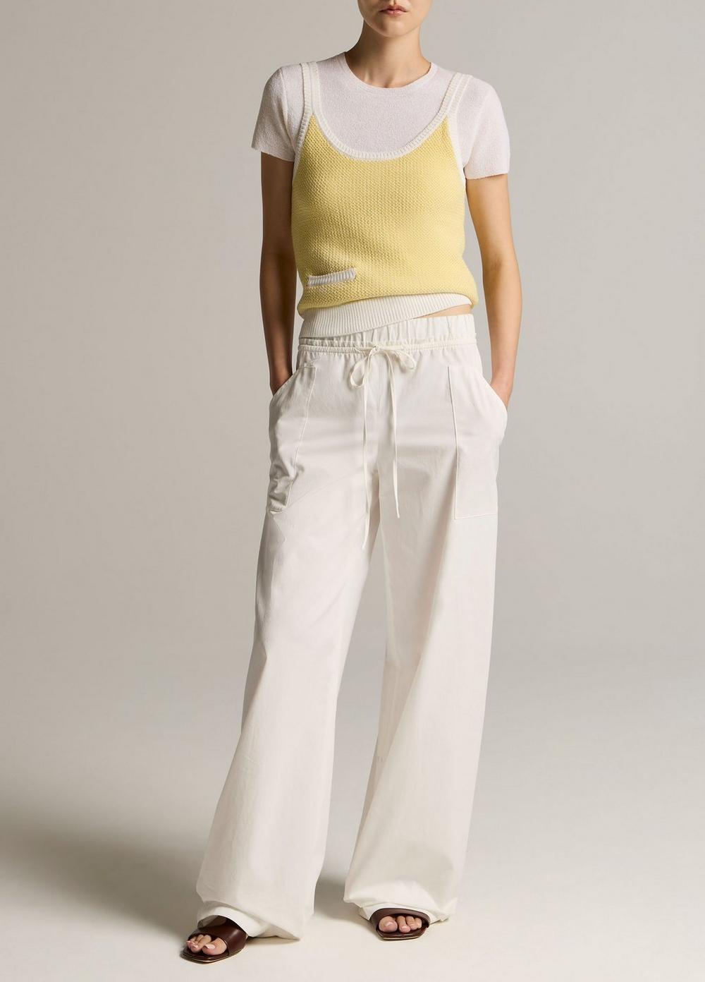 Vince Birdseye Cotton Pocket Tank - Tank Tops