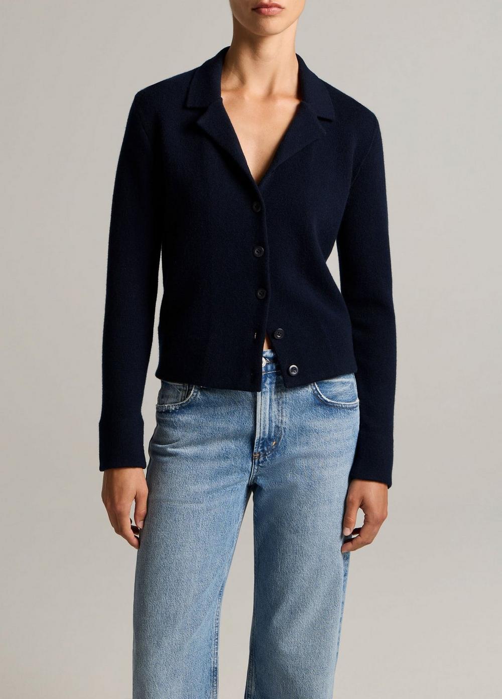 Vince Notch-Collar Double-Face Wool-Blend Cardigan - Cardigans