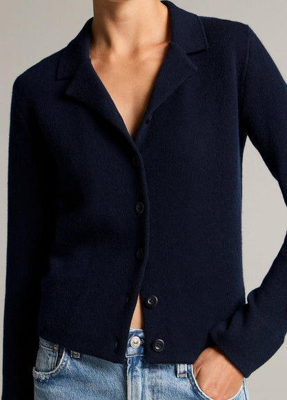 Vince Notch-Collar Double-Face Wool-Blend Cardigan - Cardigans