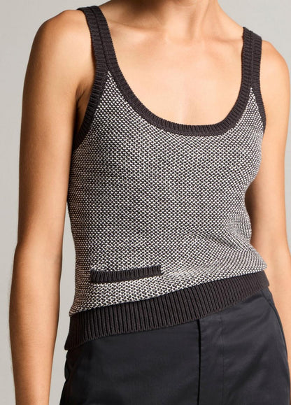 Vince Birdseye Cotton Pocket Tank - Tank Tops