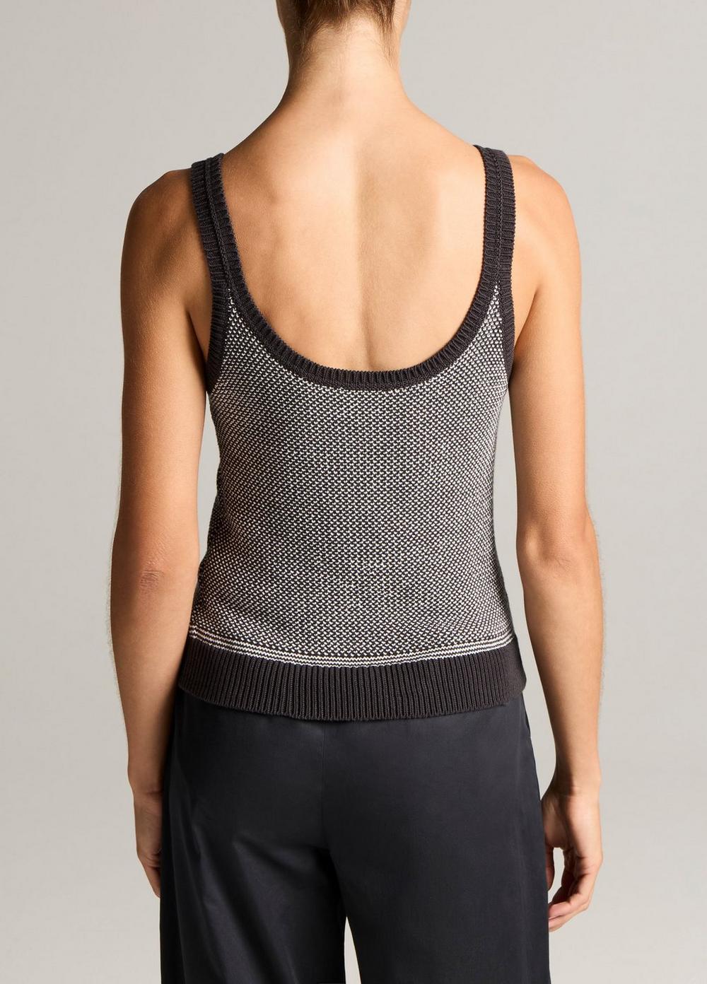 Vince Birdseye Cotton Pocket Tank - Tank Tops