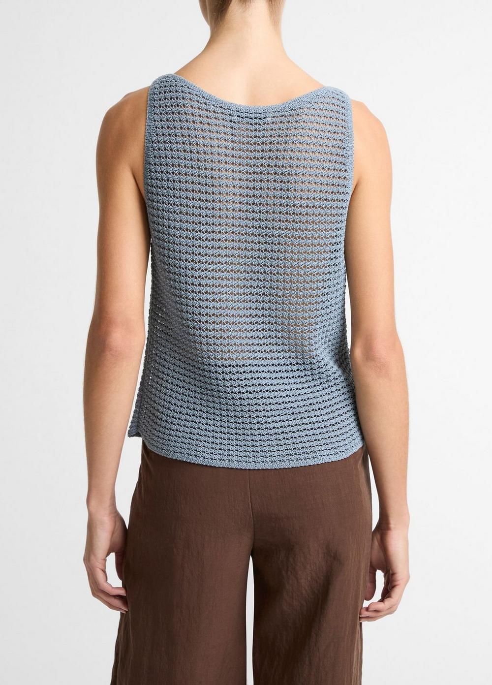 Vince Italian Cotton-Blend Cord Tank - Crew Neck